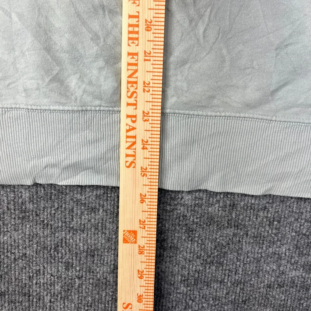 The North‎ Face Essential Sweatshirt Mens Mint Green Cotton Fleece Lined Ribbed